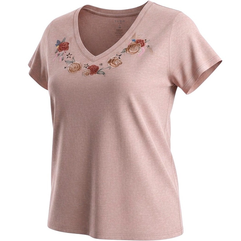 NWT Torrid Heritage Slub V-Neck Floral Embroidered Bird Star Tee 3X